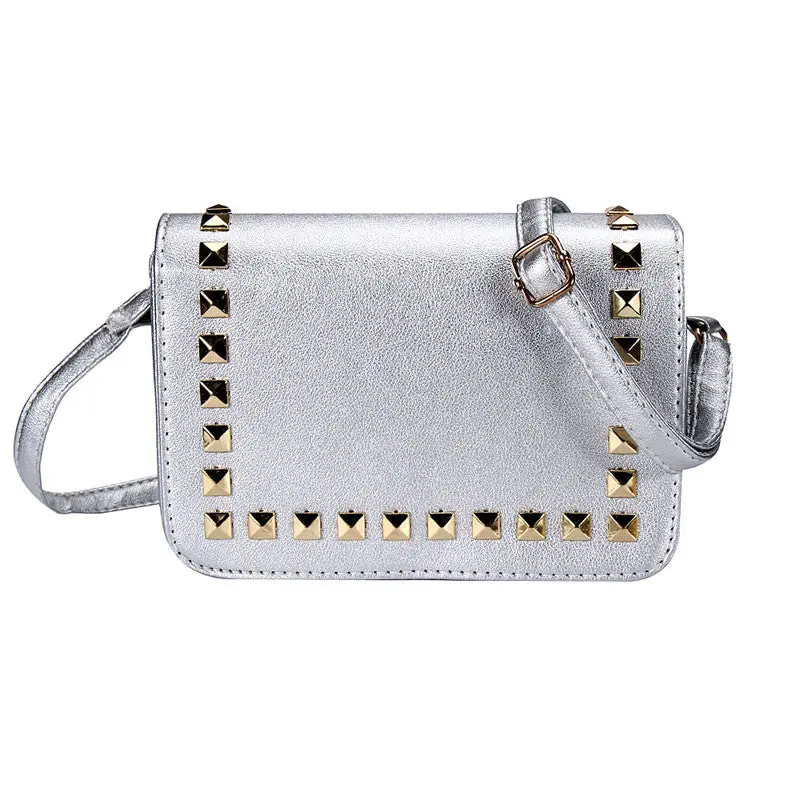 Forward Vintage Women Lmitation Leather Shoulder Rivet Hasp Bag Satchel Hbag For Ladies Women Message Bag 3
