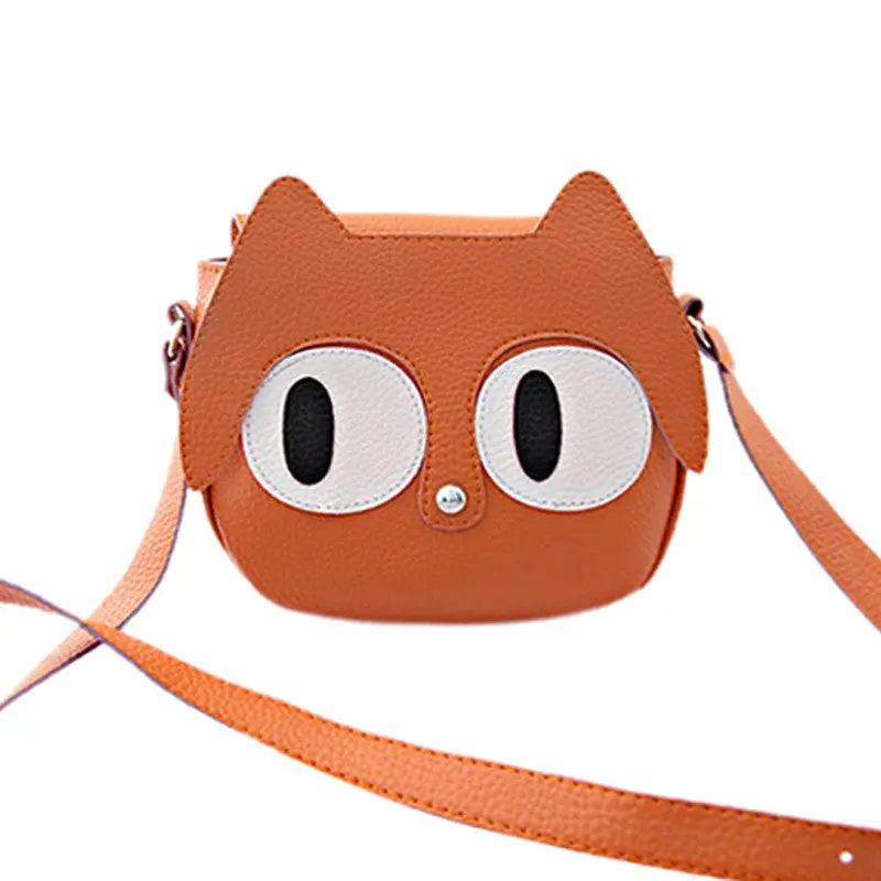 Forward Women Big Eyes Cute Cartoon Shoulder Bag Messenger Bag Shoulder Bags Retro Girl Pu Leather Tote 3