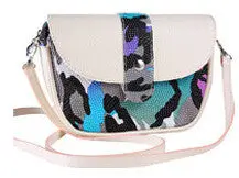 Forward Women Camouflage Color Edge Leather Messenger Crossbody Clutch Shoulder Hbag Bag 1