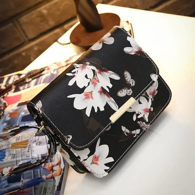 Forward Women Floral Leather Shoulder Bag Satchel Hbag Retro Messenger Bag 1