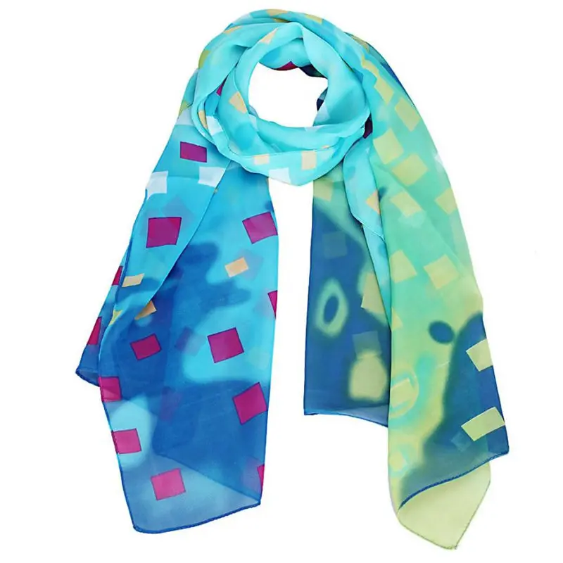 Forward Women Grid Print Long Scarf Elegant Cotton Scarves Neck Wrap Stole Neckerchief 5 Colors 1