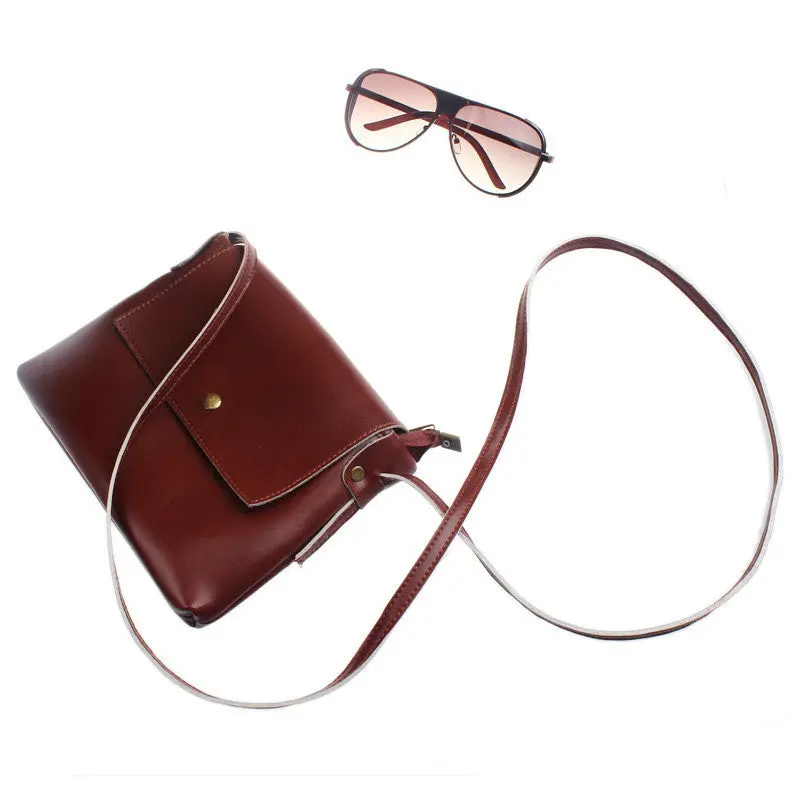 Forward Women Imitation Pu Leather Messenger Bag Crossbody Satchel Shoulder Hbag Red Black 2