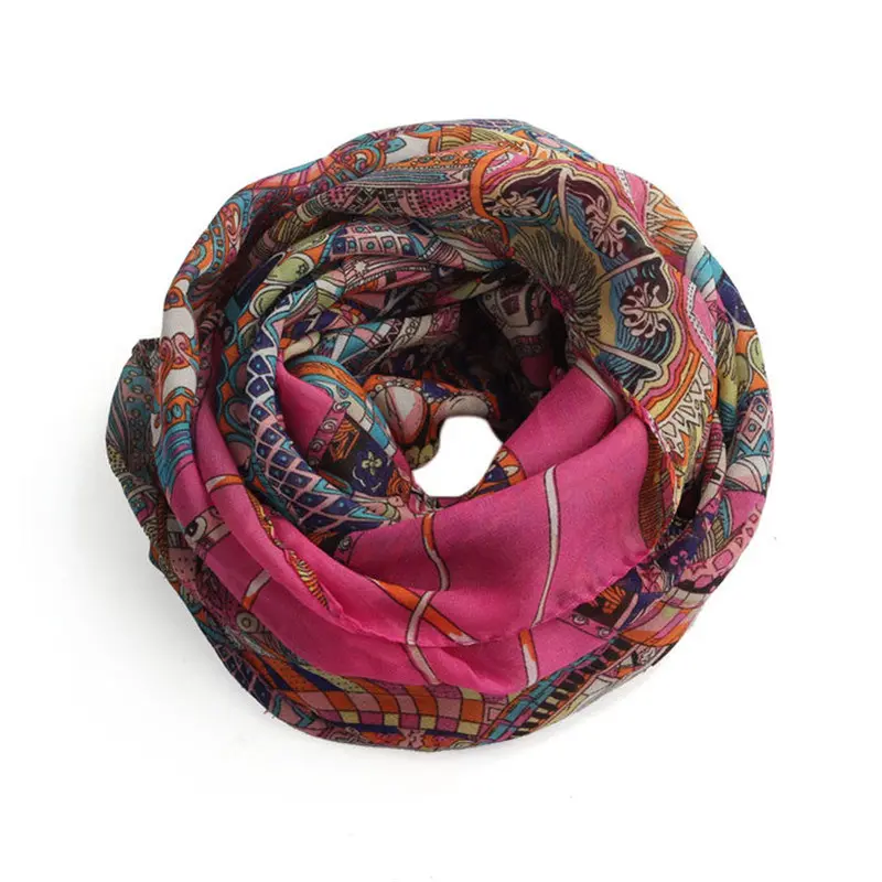 Foulard Women Girl Chiffon Printed Silk Scarf Long Soft Shawl Scarf Bufandas Fast Shipping Feida 1