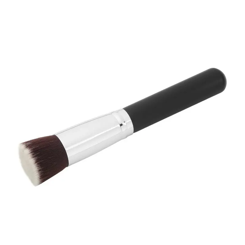 Foundation Liquid Brush Cosmetic Makeup Tool Flat Top Wood+Aluminum 1