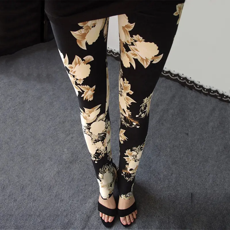 Four Seasonblack Bottom Wear Slim Stretch Leggings Thin Pants 1