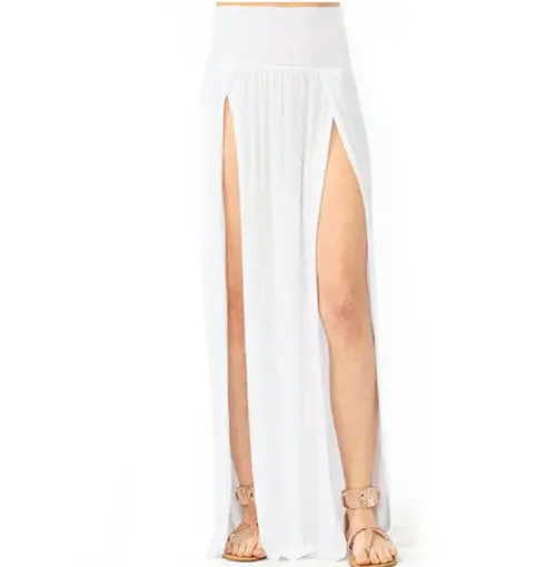 Free Size Women Skirt High Waist Sexy Casual Skirt 4 Colors Blue Pink White Black Saia Casual 4