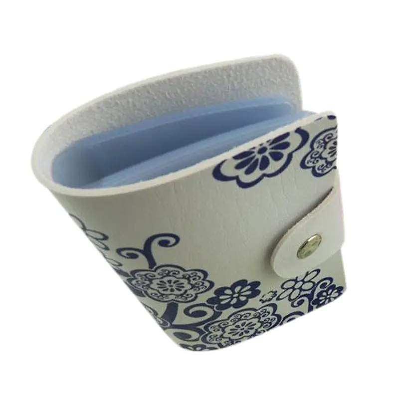 Fresh Style Blue And White Porcelain Wallets Chinese Style Design Credit Card Case Business Id Card Holder Purses 2