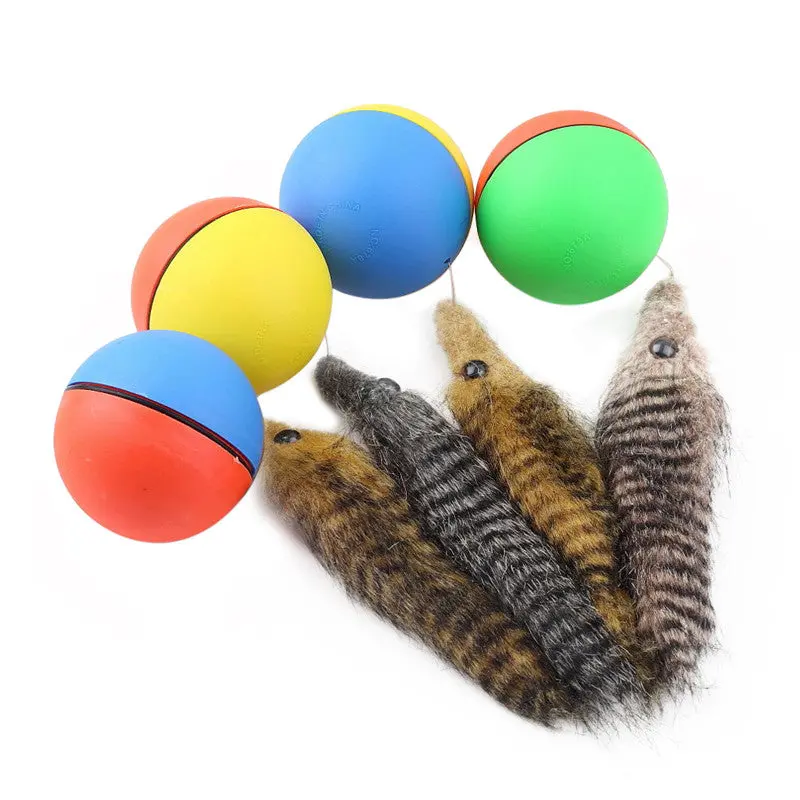 Funny Alive Animal Weasel Jumping Moving Rolling Motor Ball Toy 1