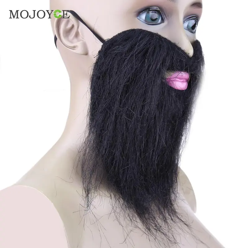 Funny Costume Party Male Man Halloween Beard Facial Hair Mustache Artificial Beard Stick-On Tash Whisker Dress Party Joke 1