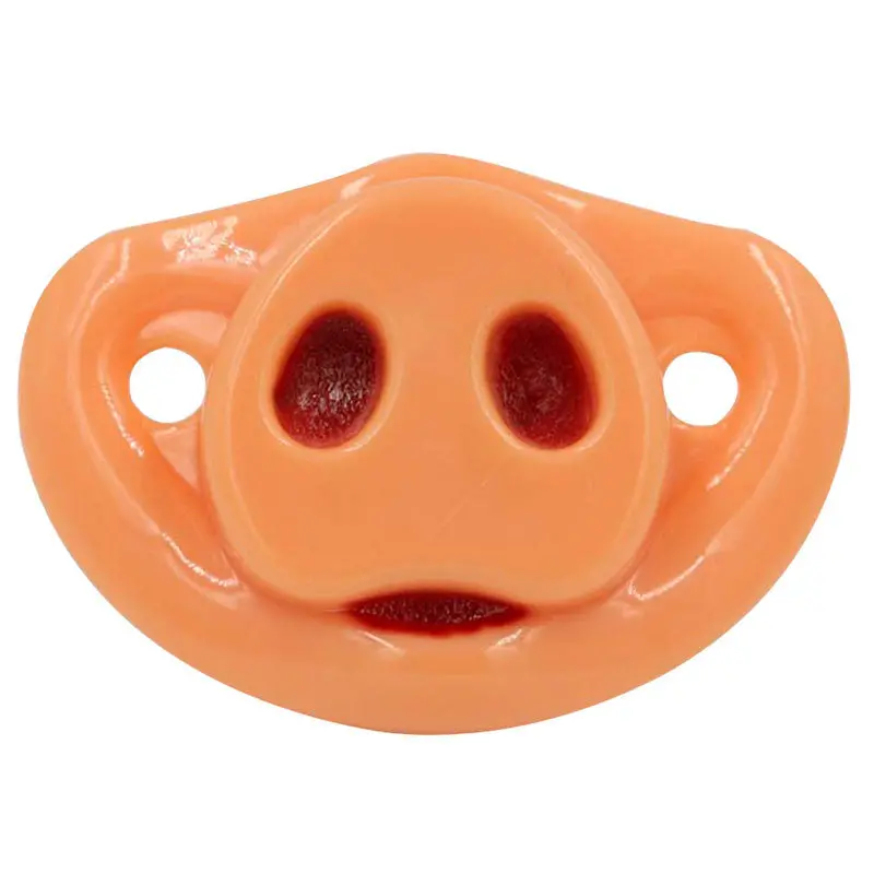 Funny Pacifiers Silicone Baby Pacifier Cartoon Animal Pig Design Baby Pacifier Dummy Nipple Infant Soother 1