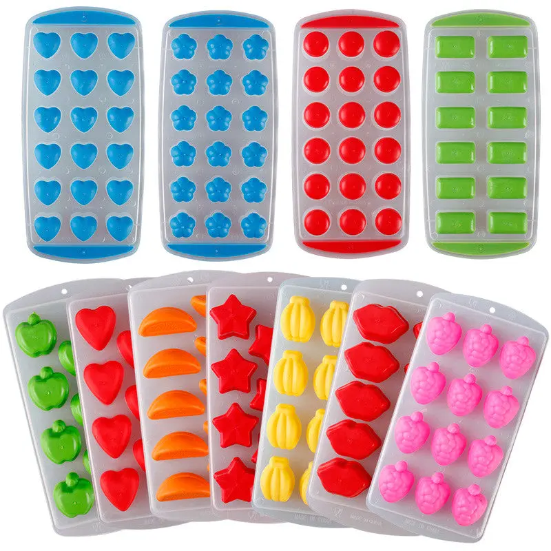 Funny Star Heart Shape Silicone Chocolate Mold Maker Ice Cube Tray Freeze Mould Bar Pudding Jelly 84002 1