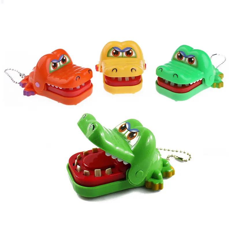 Funny Toy Trick Cartoon Animal Toy Crocodile Dentist Bite Mouth Small Toys Keychain 1