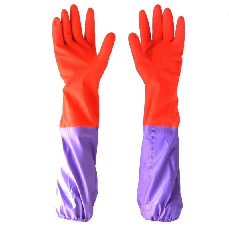 Garden Dish Washing Cleaning Rubber Protection Safety Laundry Waterproof Gloves 48819 1