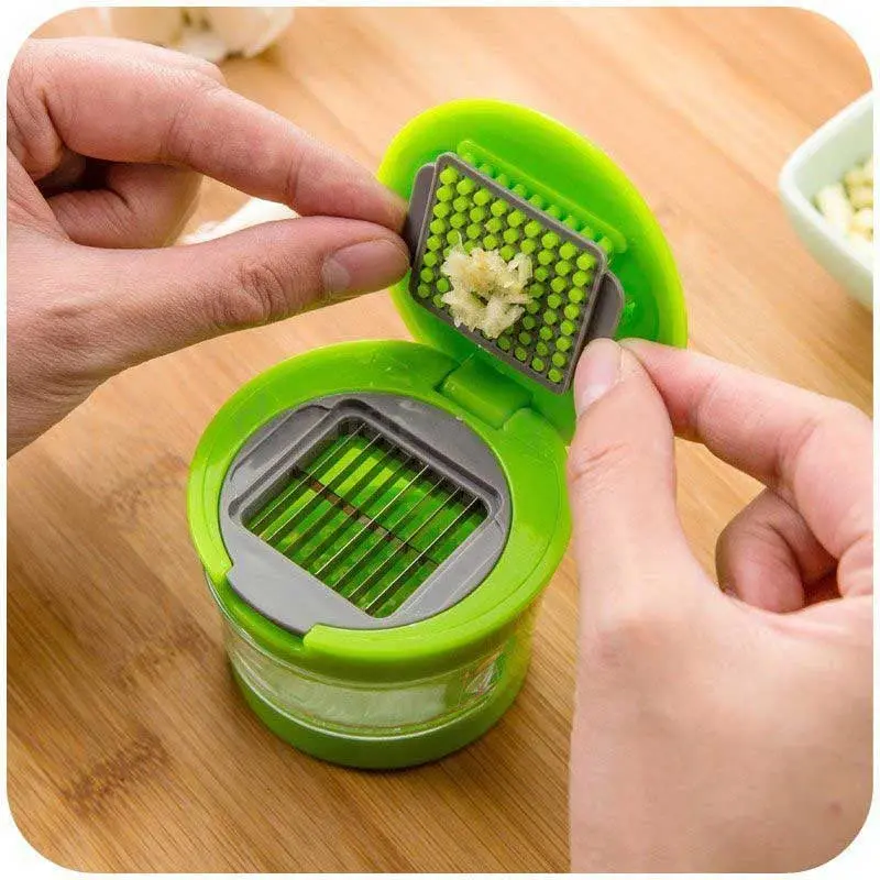 Garlic Press Chopper Slicer Hand Presser Garlic Grinder Crusher For Slicing/Mincing/Storing Home Kitchen Tool82691 1