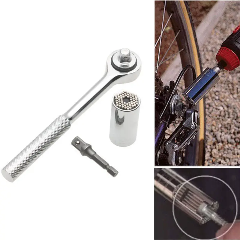 Gator Grip Universal Socket Wrench Power Drill Adapter 3 Piece Tool Durable 80528 1
