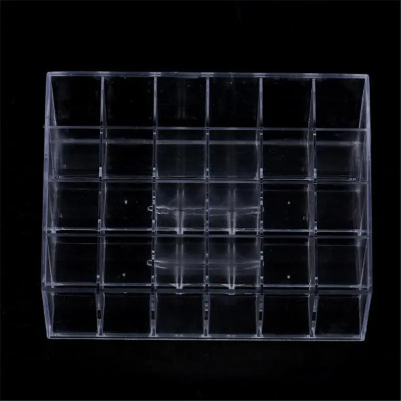 Generic 24 St Trapezoid Clear Lipstick Lotion Makeup Cosmetic Holder Case Storage Display St 1