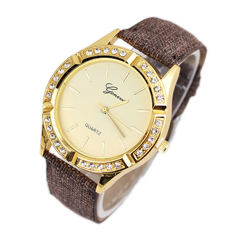 Geneva Ladies Watch Women Luxury Diamond Analog Leather Quartz Wrist Watch Montre Famous Watches Feida 3