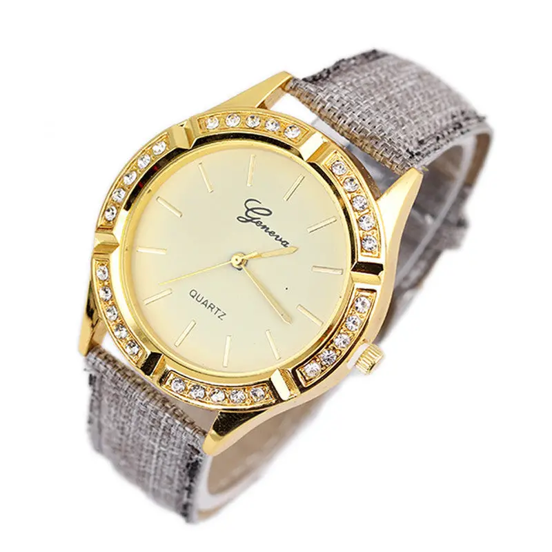 Geneva Ladies Watch Women Luxury Diamond Analog Leather Quartz Wrist Watch Montre Famous Watches Feida 4