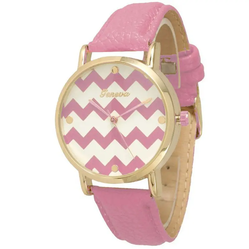 Geneva Lucury Women Leather Clock Dress Style Casual Retro Reloj Ladies Bracelet Watches & 3