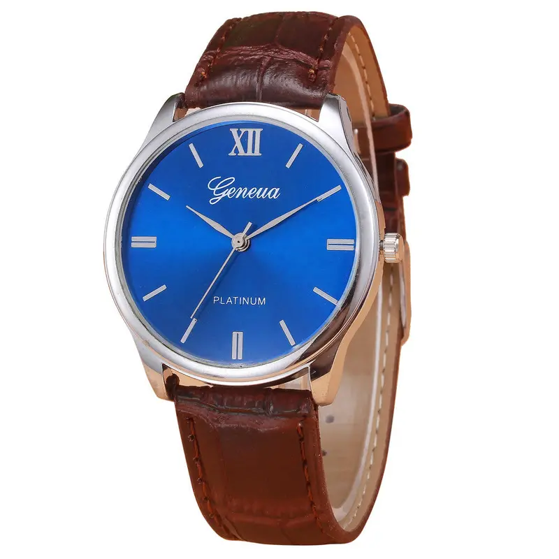 Geneva Quartz Watch Mens Top Luxury Military Army Business Clock Relogio Masculino Retro Design Pu Leather Band Watches 2
