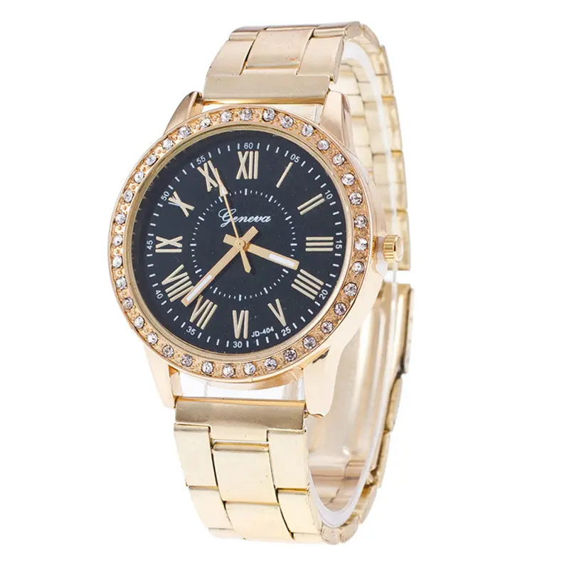 Geneva Quartz Watches Women Watches Clock Gold Square Leather Bracelet Casual Watch Reloj Mujer Montre 1