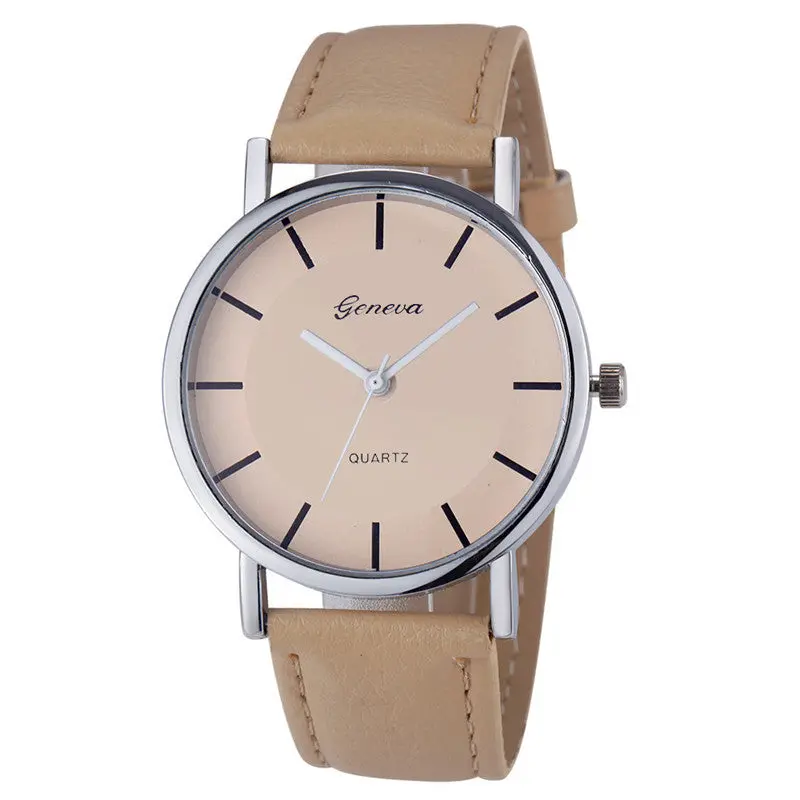 Geneva Relogio Feminino Wrist Watches For Women Girl Simple Leather Bracelet Casual Women Watches Feida 1