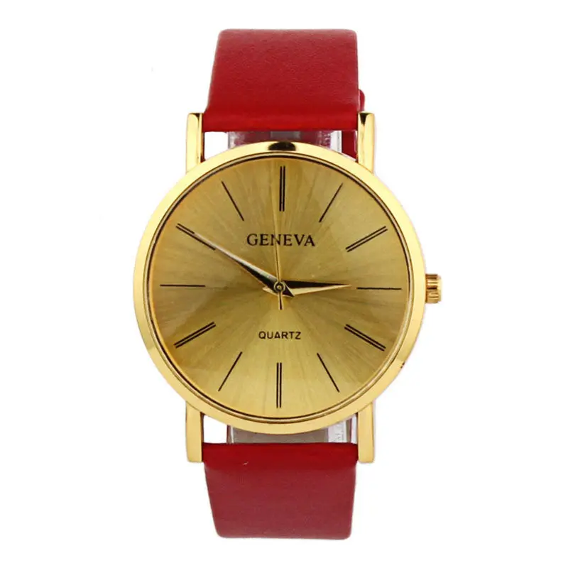 Geneva Watch Gold Watches Women Men Dress Watch Casual Simple Table Quartz Wrist Watch #H802 3