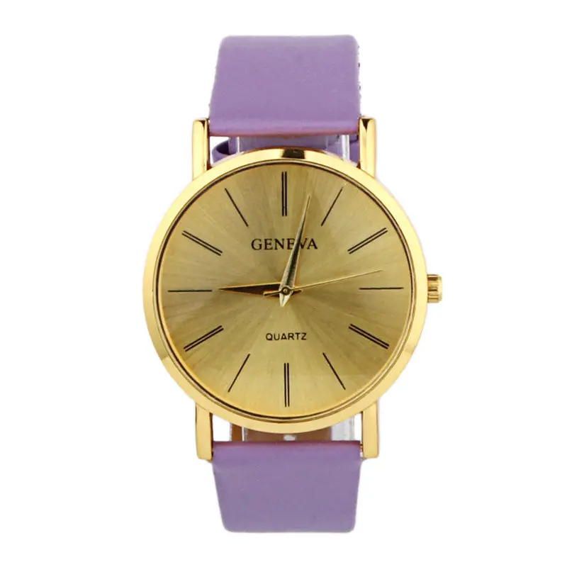 Geneva Watch Gold Watches Women Men Dress Watch Casual Simple Table Quartz Wrist Watch #H802 4