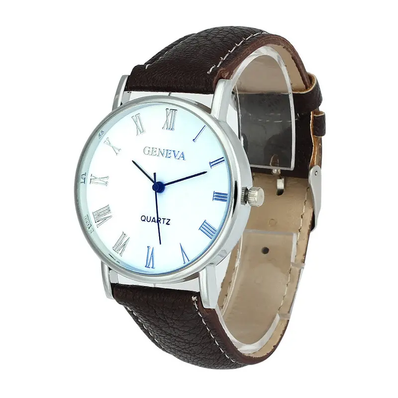 Geneva Watch Men Women Blue Ray Glass Quartz Analog Watches Black Business Watch Military Sport Relogio 1