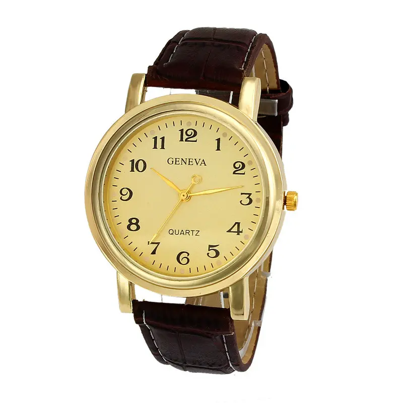 Geneva Watch Men's Women Watch Faux Leather Analog Quartz Wrist Watch Dress Watches Relogios Femininos Watch Hour 2