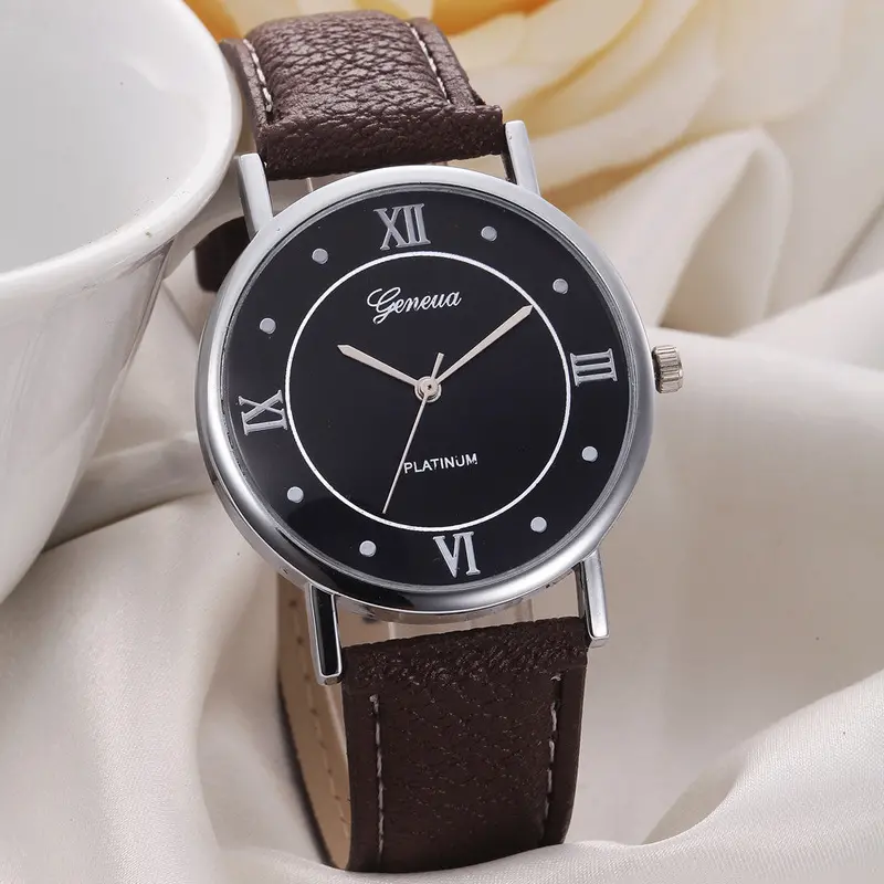 Geneva Watch Women Dress Watches Luxury Analog Quartz Clock Women Men Rhinestone Hour Relojes 1