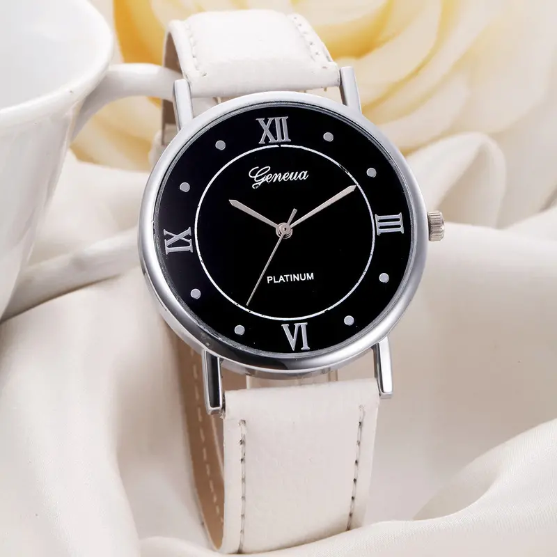 Geneva Watch Women Dress Watches Luxury Analog Quartz Clock Women Men Rhinestone Hour Relojes 3