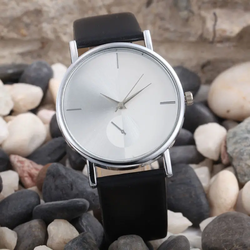 Geneva Watch Women's Design Dial Leather Band Analog Quartz Wristwatch Classic Simple Business Clocks 2
