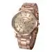 Geneva Women Full Steel Relogio Feminino Rose Gold Analog Quartz Wrist Watch Luxury Reloj Mujer Fast Shipping Feida 1