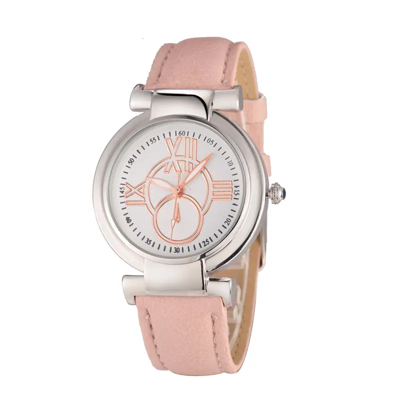Geneva Women Leather Band Stainless Steel Quartz Analog Wrist Watch Ladies Watches Clock Women Feida 5