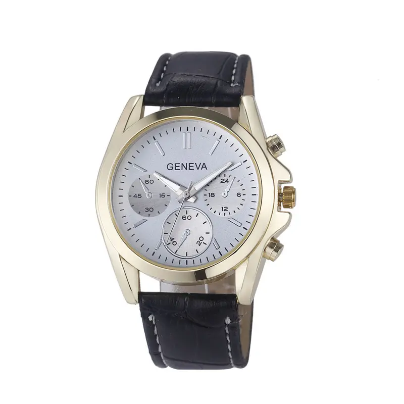 Geneva Women Men Cool Watch Business Military Sport Watches Leather Analog Quartz Wrist Watch Army Relogio Reloj 1