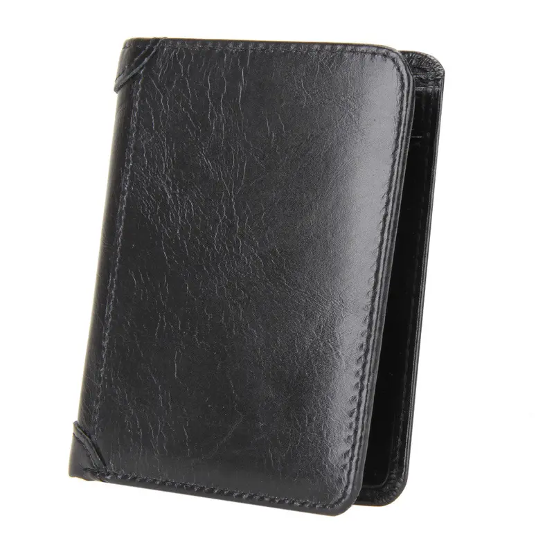 Genuine Leather Short Men Retro Matte Wallets Card Matteleather Men's Wallet Short Card Holders Purse For Men 1