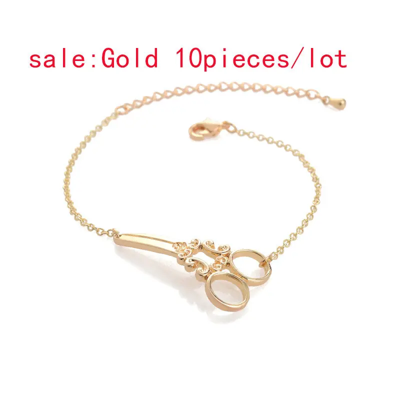 Geometric Bracelets 18K Gold Plated Simple Hollow Line Hexagon Bracelets 10Pcs30pcs- B029 1