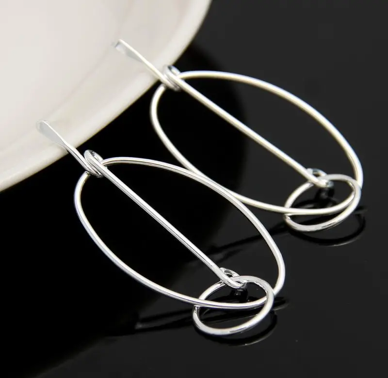 Geometric Triangle With Circle Earrings Party Earrings 10Pcs-S138 2
