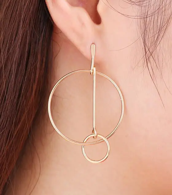 Geometric Triangle With Circle Earrings Party Earrings 10Pcs-S139 1