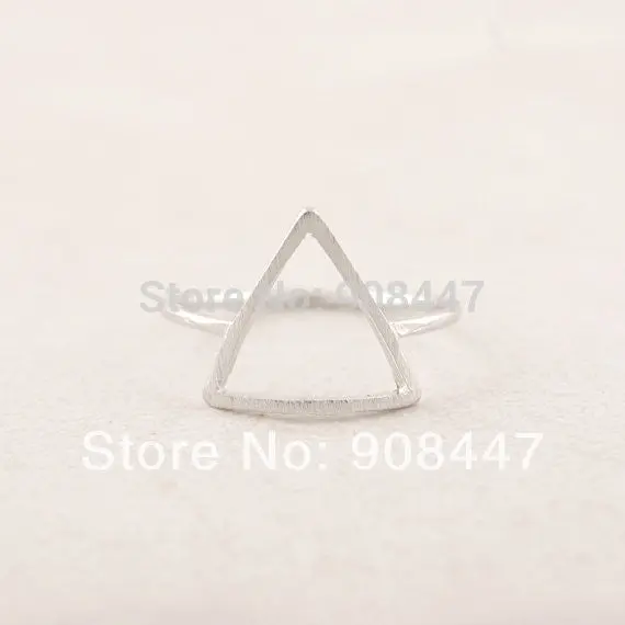 Geometry Decorative Pattern Triangle Ring Midi Ring 10Pcs- 1