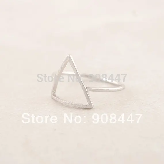 Geometry Decorative Pattern Triangle Ring Midi Ring 10Pcs- 3