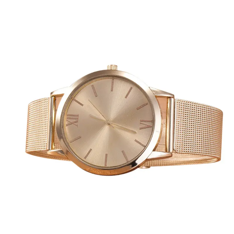 Gift Gold Watch Women Ladies Watches Gold Stainless Steel Mesh Band Wrist Watch Dress Watches Clock Montre 2
