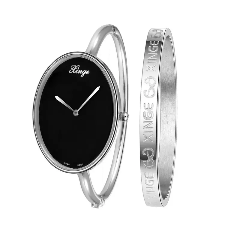Gifts For Women Ladies Watches Silver Vintage Bangle Watch Bracelet Set D3677sb Discount Feida 1