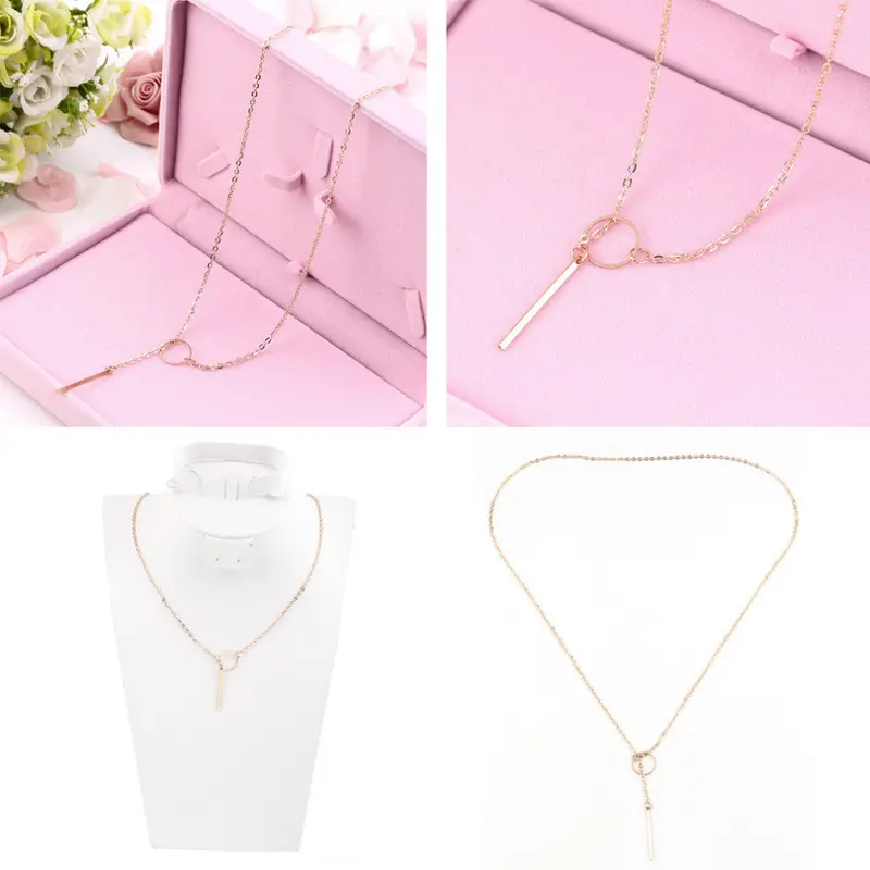 Girl Charm Geometry Pendant Choker Necklace Jewelry Chain Gift 1