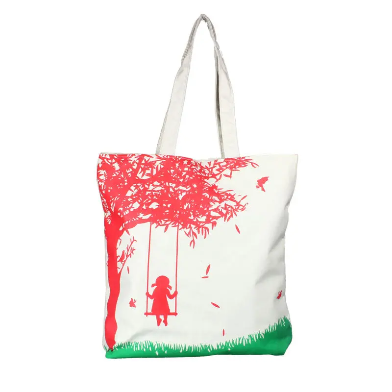 Girl On The Swing Design Bags Women Canvas Bag Casual Women Messenger Shoulder Bag Handbags 2