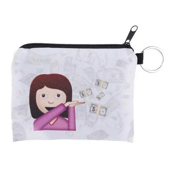 Girl Printing Classic Retro Small Change Coin Purse Little Key Pouch Money Bag Mini Short Coin Holder Wallet Bolsa Clutch 5