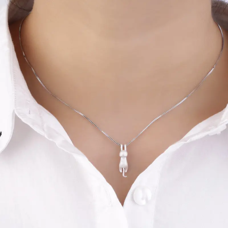 Girl Sweet Cute Tiny Cat Kitten Style Necklace Pendant Jewelry Gift 1