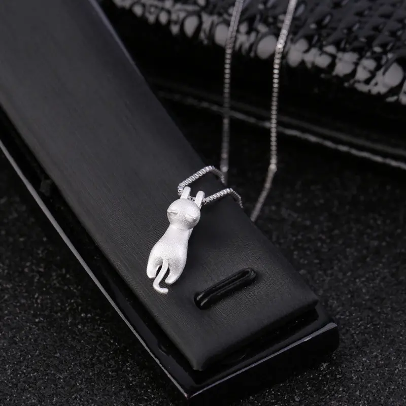 Girl Sweet Cute Tiny Cat Kitten Style Necklace Pendant Jewelry Gift 2