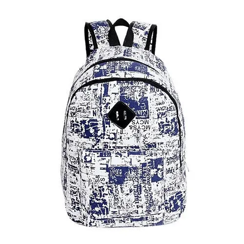 Girl Women's Vintage Canvas Backpack Satchel Rucksack Shoulder School Bag 1